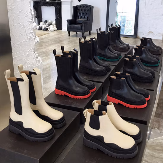 Women Chunky Platform Sole Sock Ankle Boots Flat Fall Booties