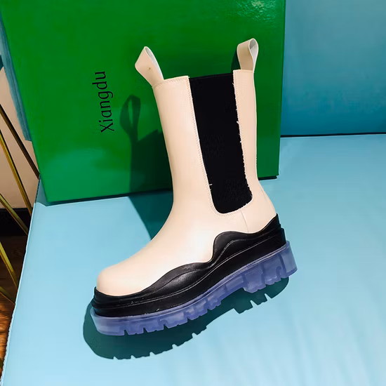 Women Chunky Platform Sole Sock Ankle Boots Flat Fall Booties