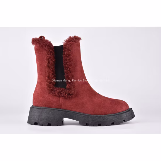 Fashion Ladies Warmth Winter Bootee Casual Felt Boots Women Fashion Snow Boot Platform Ankle Boots