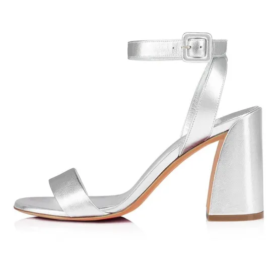 Chunky Sandal Strappy High Block Heel Sandal pour la fête