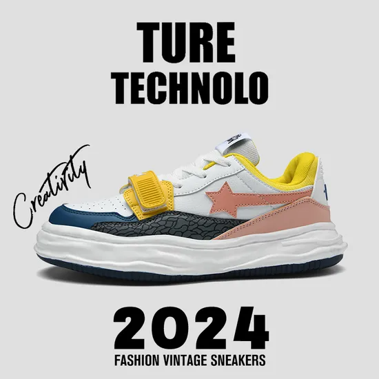 Comfort PU Microfiber Women Injection Sneaker Classic PVC Casual Shoe