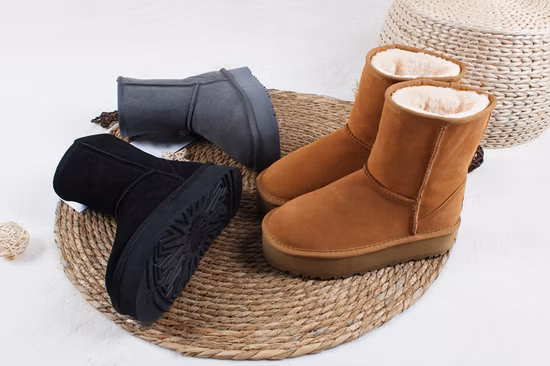 2021 mode mi-mollet à lacets bottes de neige d'hiver bottes de sécurité