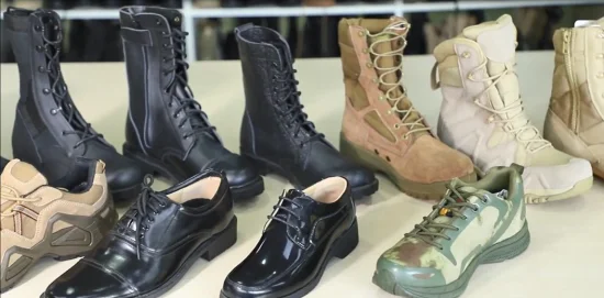 La Chine Xinxing cuir de vache noir complet en caoutchouc d'injection d'unité centrale de chaussures de l'armée de police militaire tactique des bottes pour hommes