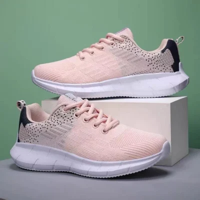 Chaussures de sport femme confortable Fly Knit Sneaker pour la course à pied