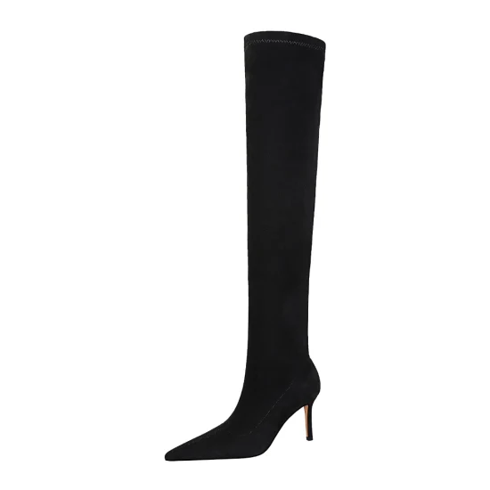 Cuissardes Talons Hauts Femmes Sexy Sur Le Genou Dames Bottes Longues