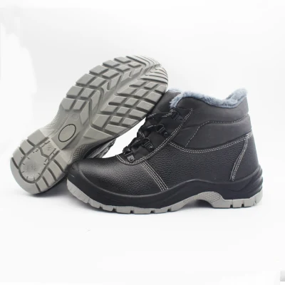 Chaussures de sécurité en laine chaude et artificielle Chaussures de travail de sécurité en acier pour la construction